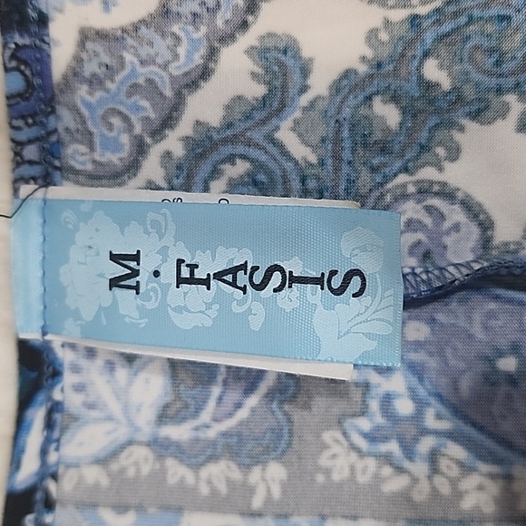 M. Fasis Bodycon Paisley Blue Dress. M - Picture 12 of 12
